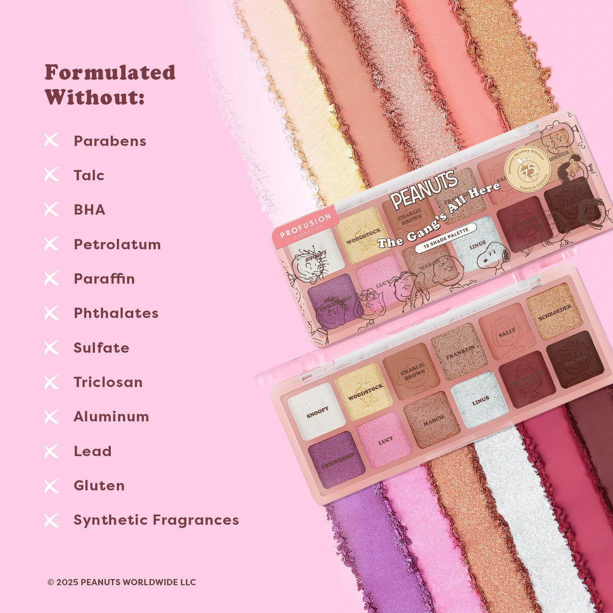 PROFUSION Peanuts 75th | The Gang’s All Here 12 Shade Palette