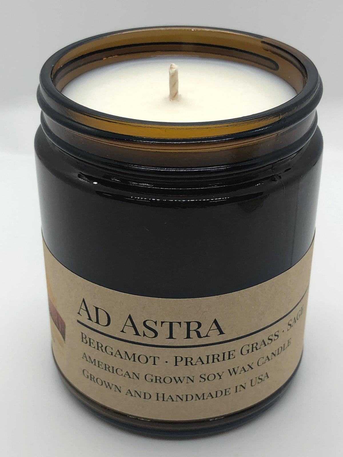 PRAIRIE FIRE Ad Astra Soy Wax Candle | 9 oz Amber Apothecary Jar