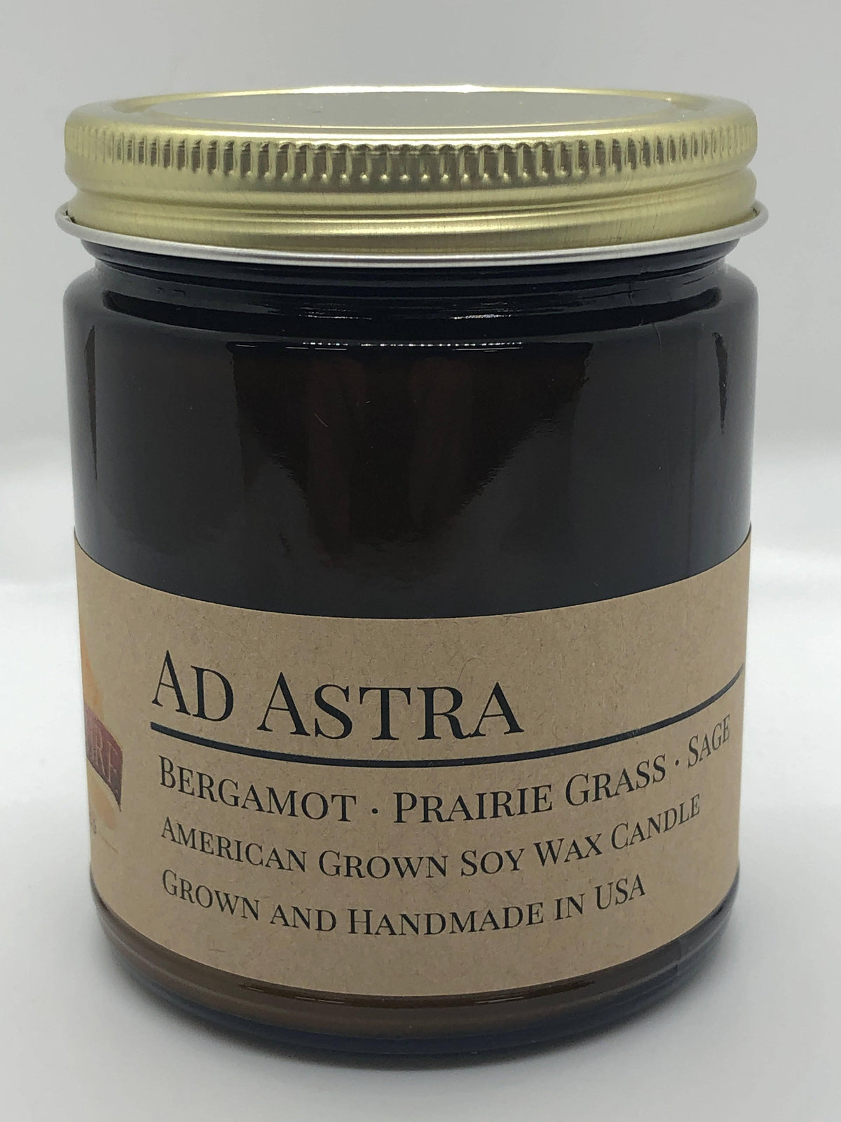 PRAIRIE FIRE Ad Astra Soy Wax Candle | 9 oz Amber Apothecary Jar