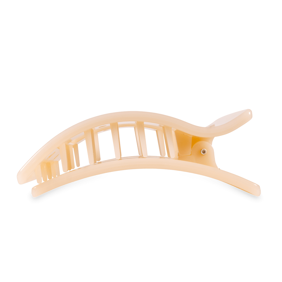 Almond Beige Large Flat Rectangle Hair Clip