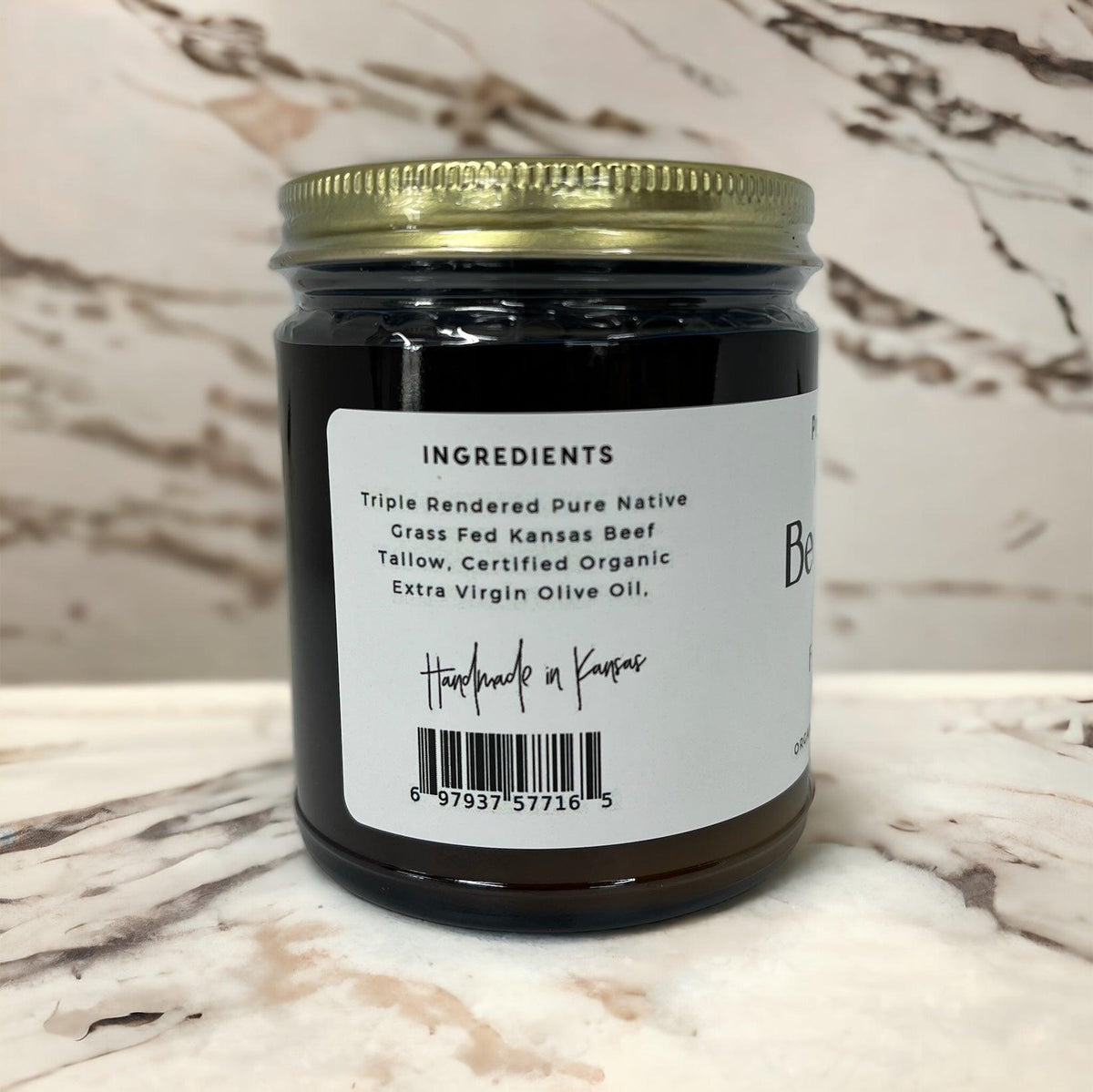 Grass Fed Beef Tallow Balm - 4 oz - Made in USA - Organic Grass Fed and Finished Tallow - Moisturizing Skin Care