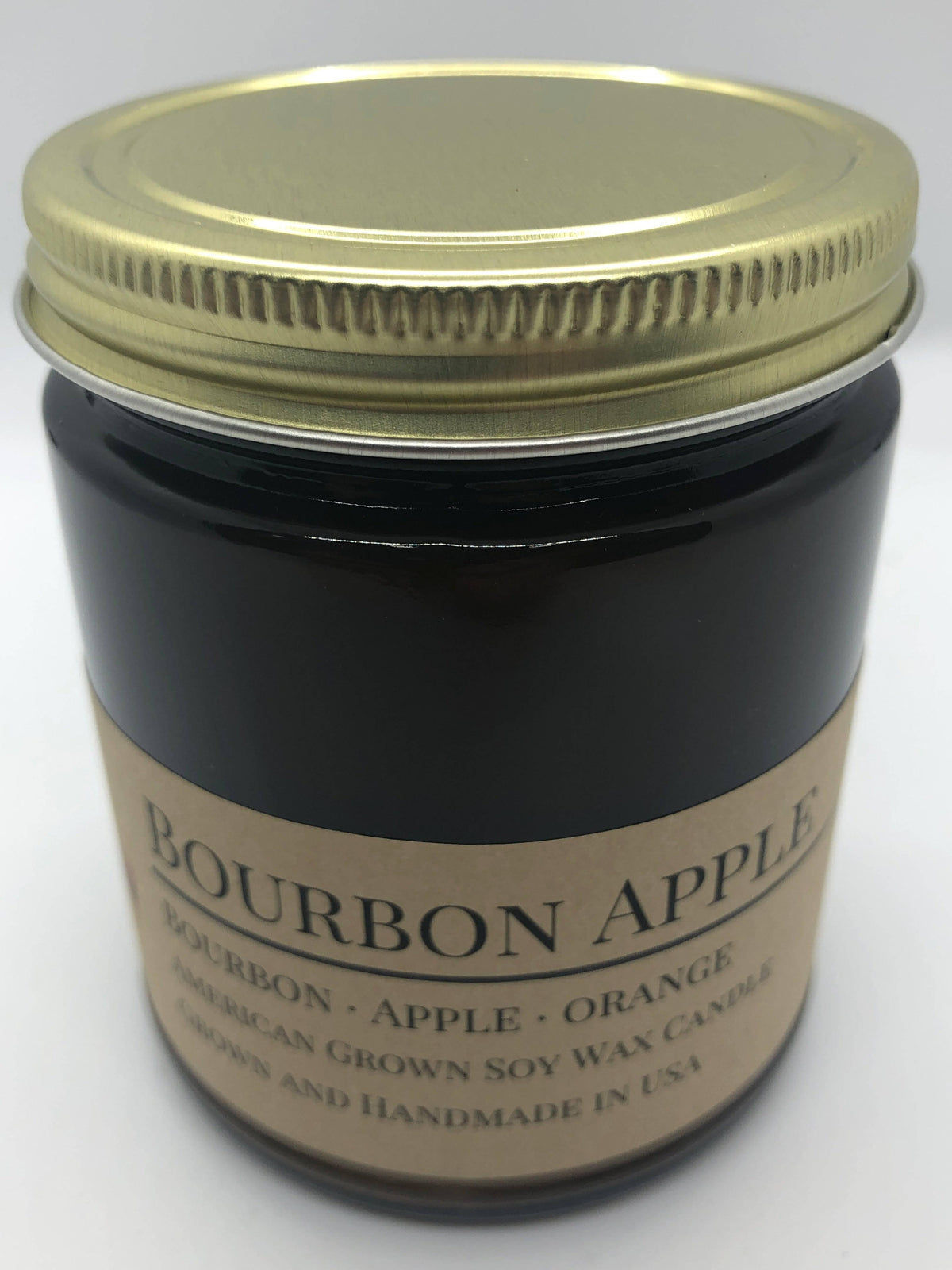 PRAIRIE FIRE Bourbon Apple Soy Wax Candle | 9 oz Amber Apothecary Jar