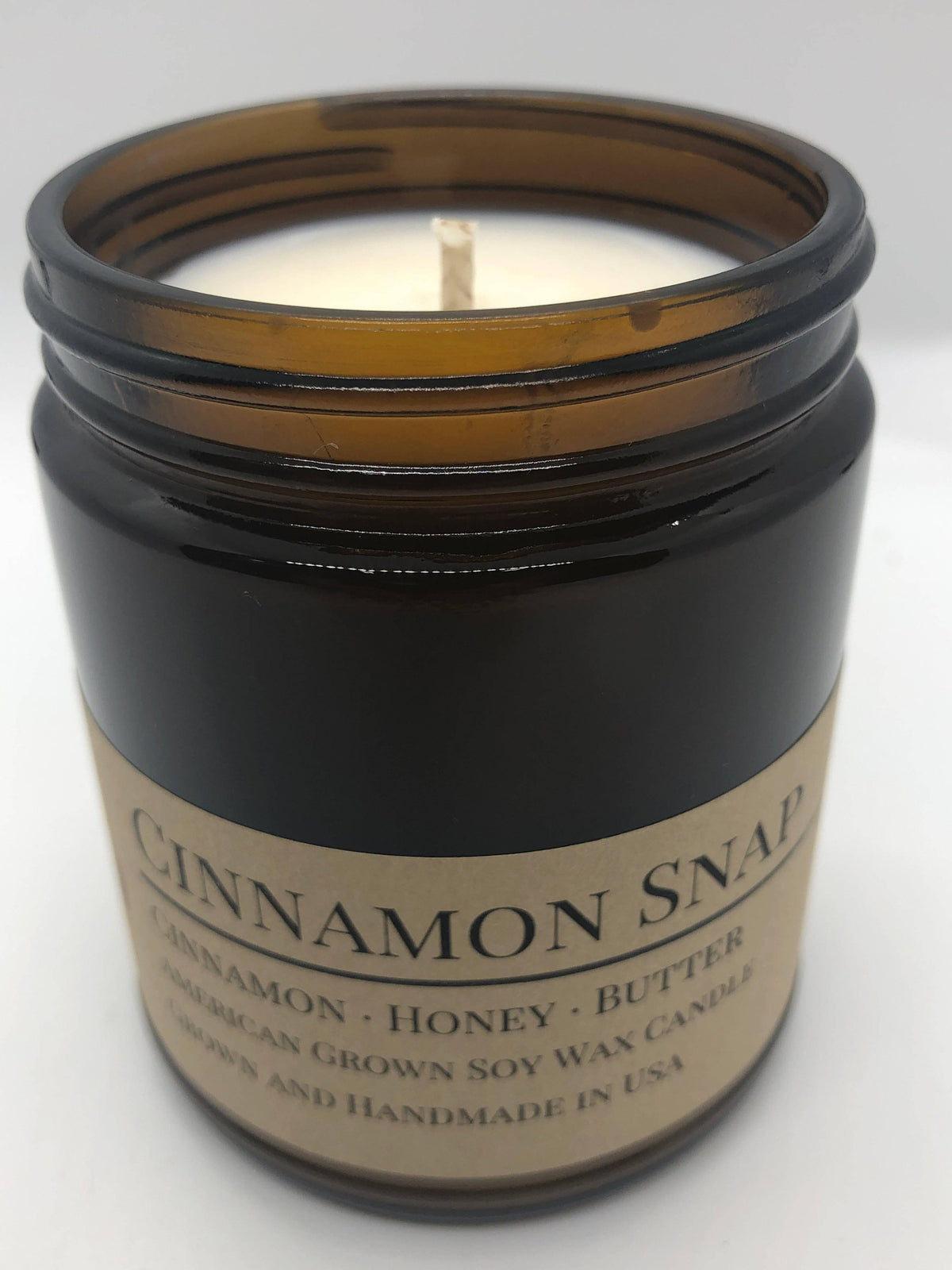 PRAIRIE FIRE Cinnamon Snap Soy Wax Candle | 9 oz Amber Apothecary