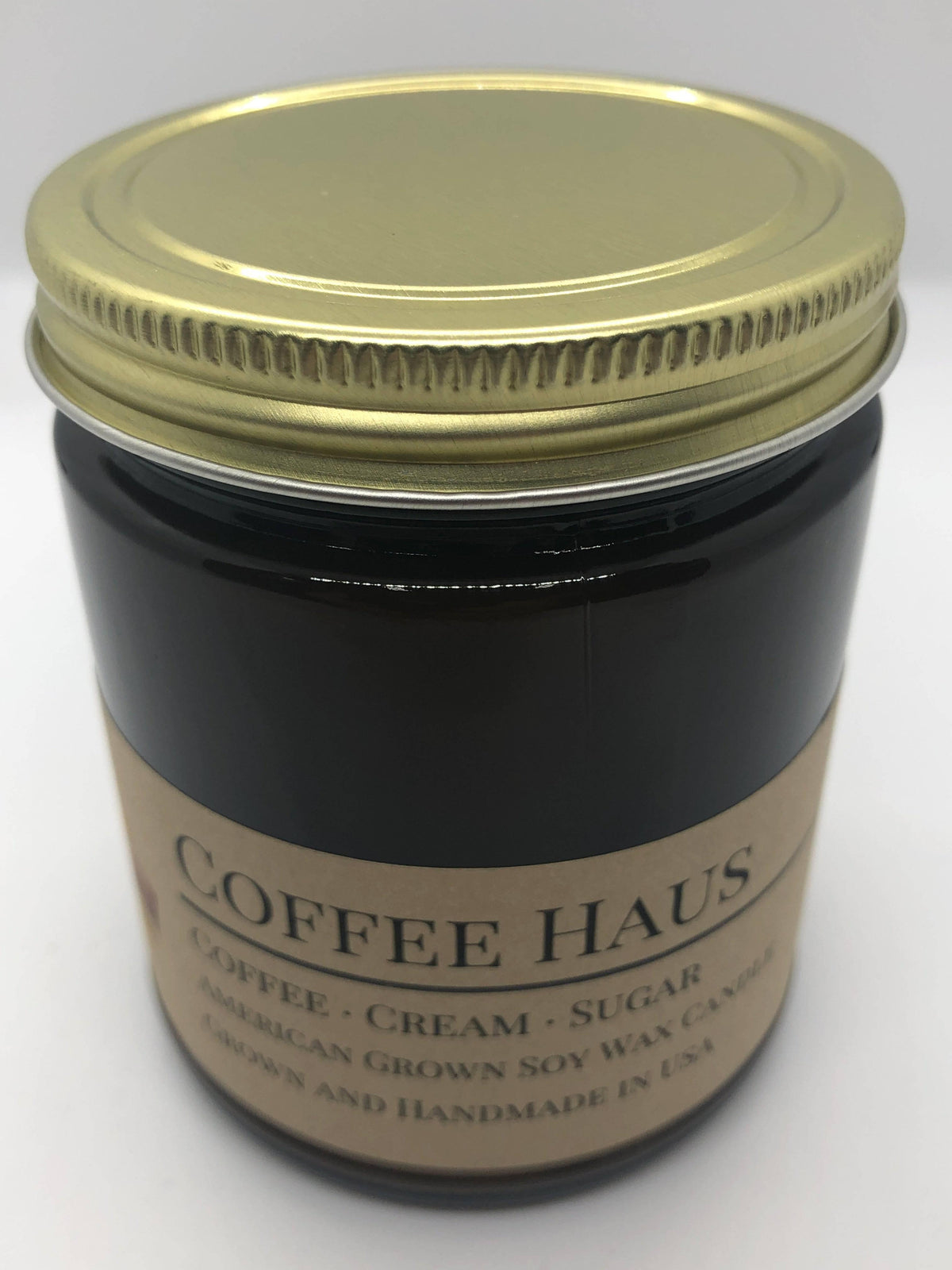 PRAIRIE FIRE Coffee Haus Soy Wax Candle | 9 oz Amber Apothecary Jar