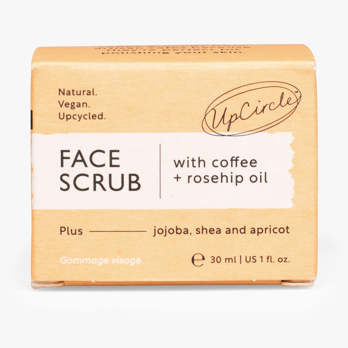 UPCIRCLE Natural Face Scrub – Citrus Blend – Travel Size