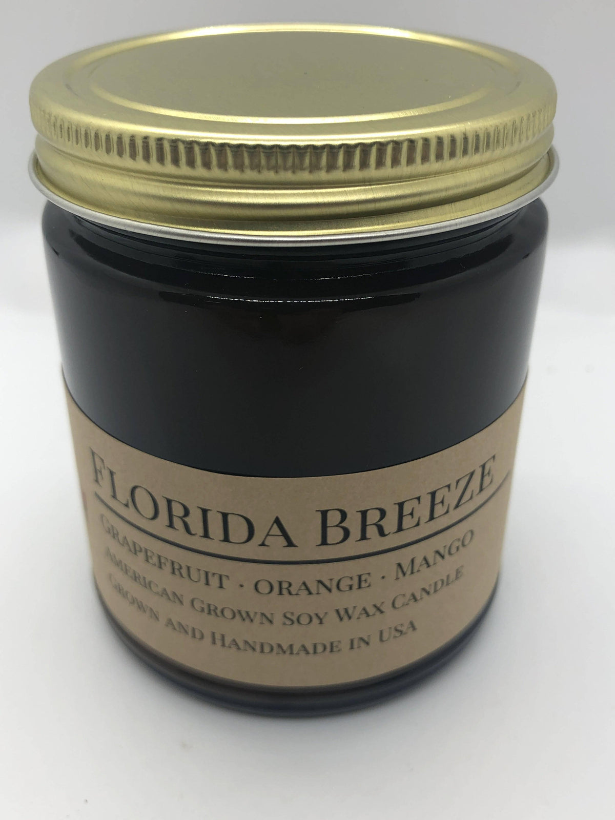 PRAIRIE FIRE Florida Breeze Soy Wax Candle | 9 oz Amber Apothecary Jar