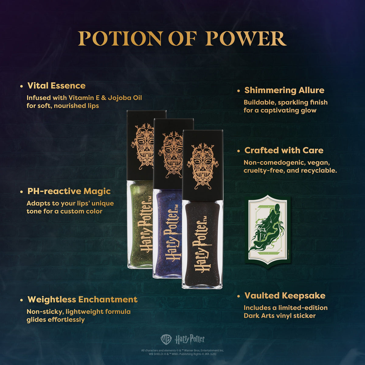 PROFUSION HP Dark Arts | Death Eater Bite Color Changing Shimmer Lip Oil