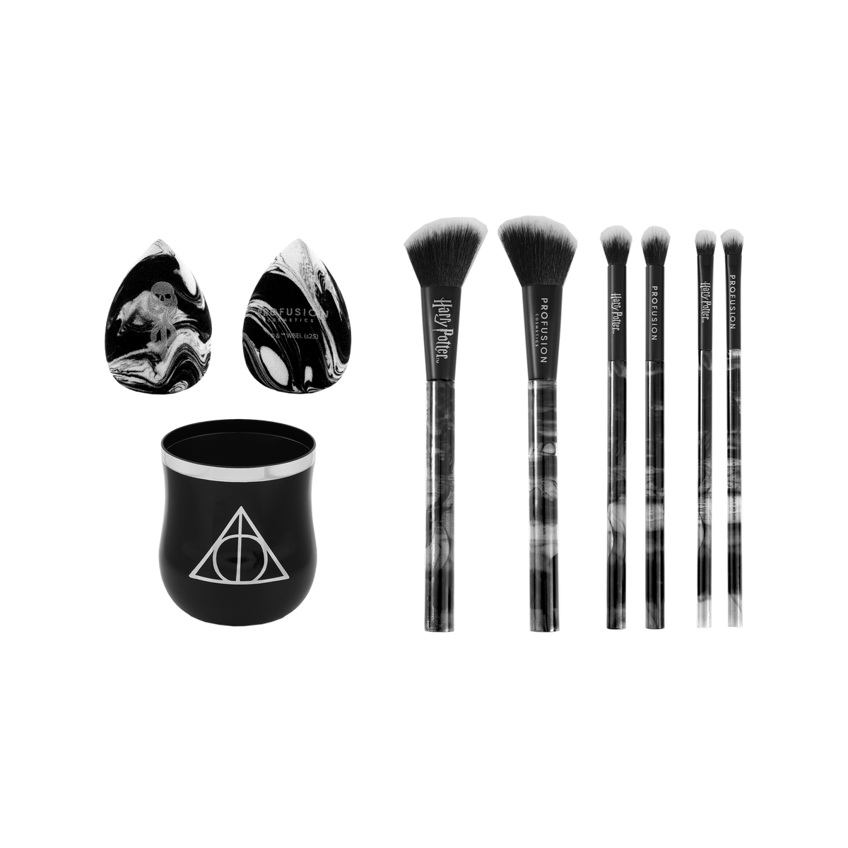 PROFUSION Hp Dark Arts | Deathly Hallows™ Blend Makeup Brush & Sponge Set