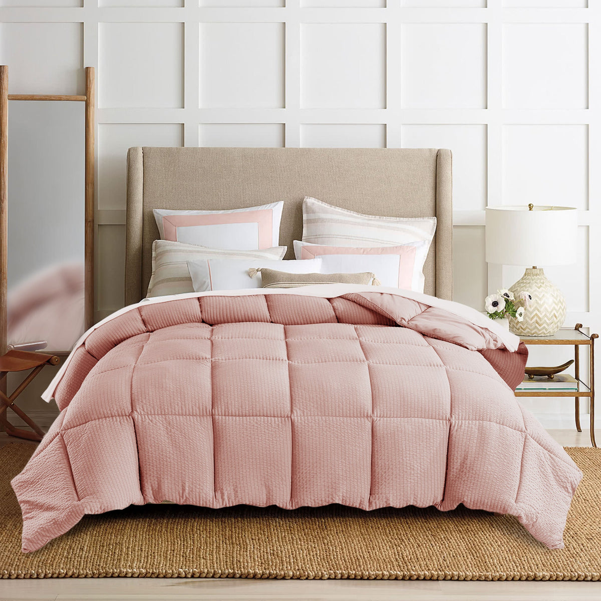 KASENTEX Ultra Soft All Season Down Alternative Reversible Comforter, Twin, Queen, King, Room Decor, Graduation Gifts