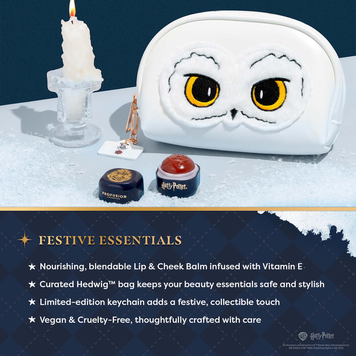 PROFUSION Harry Potter Holiday | Hedwig™ Makeup Bag