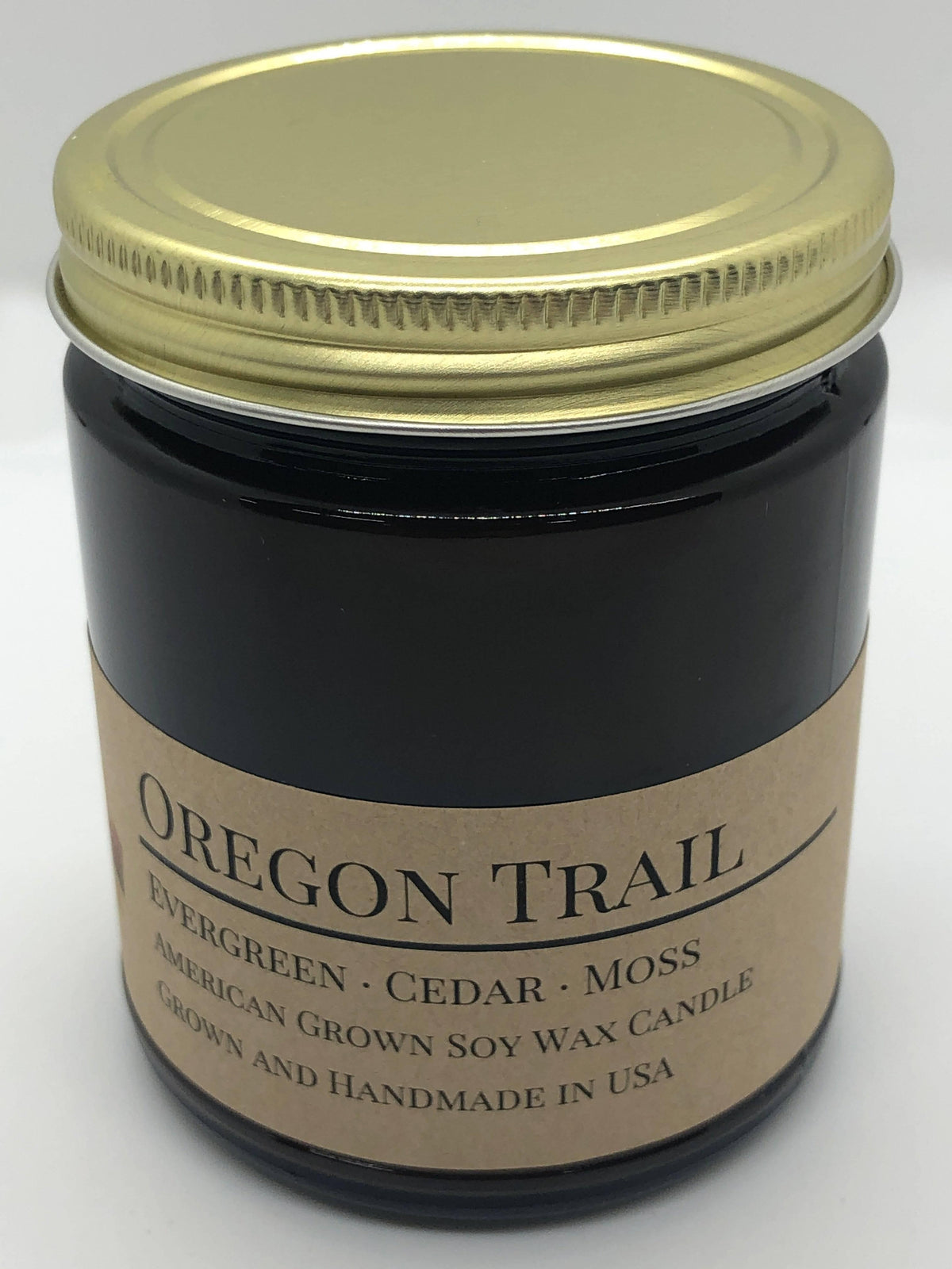 PRAIRIE FIRE Oregon Trail Soy Wax Candle | 9 oz Amber Apothecary Jar