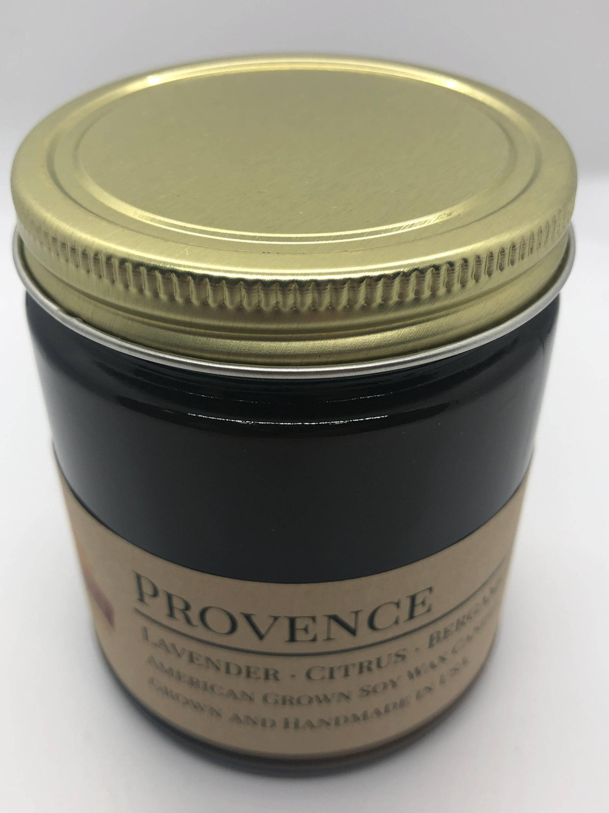 PRAIRIE FIRE Provence (Lavender) Soy Wax Candle | 9 oz Amber Apothecary Jar
