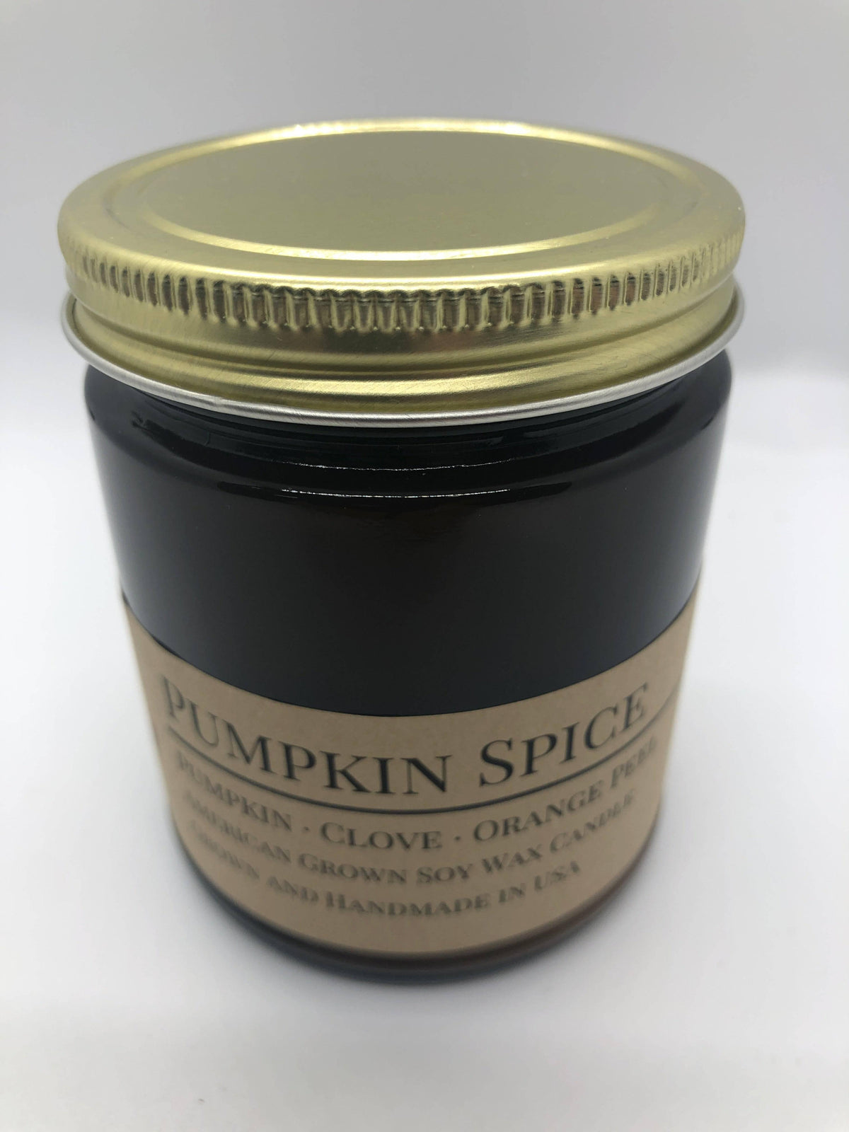 PRAIRIE FIRE Pumpkin Spice Soy Wax Candle | 9 oz Amber Apothecary Jar