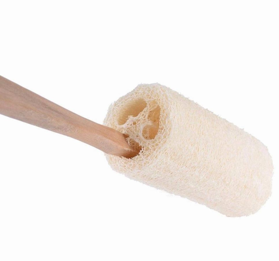 BENAT Natural Loofah Bath Brush w/Long Handle.