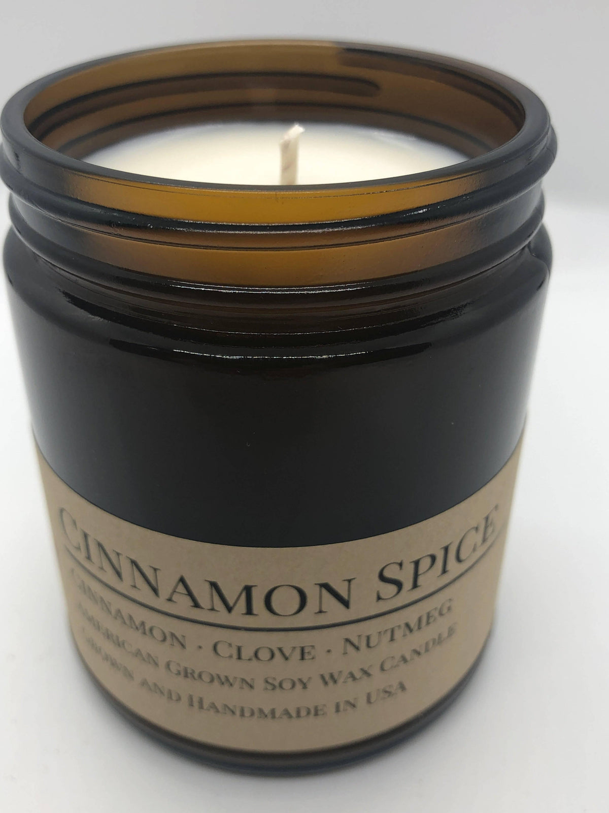 PRAIRIE FIRE Cinnamon Spice Soy Wax Candle | 9 oz Amber Apothecary Jar