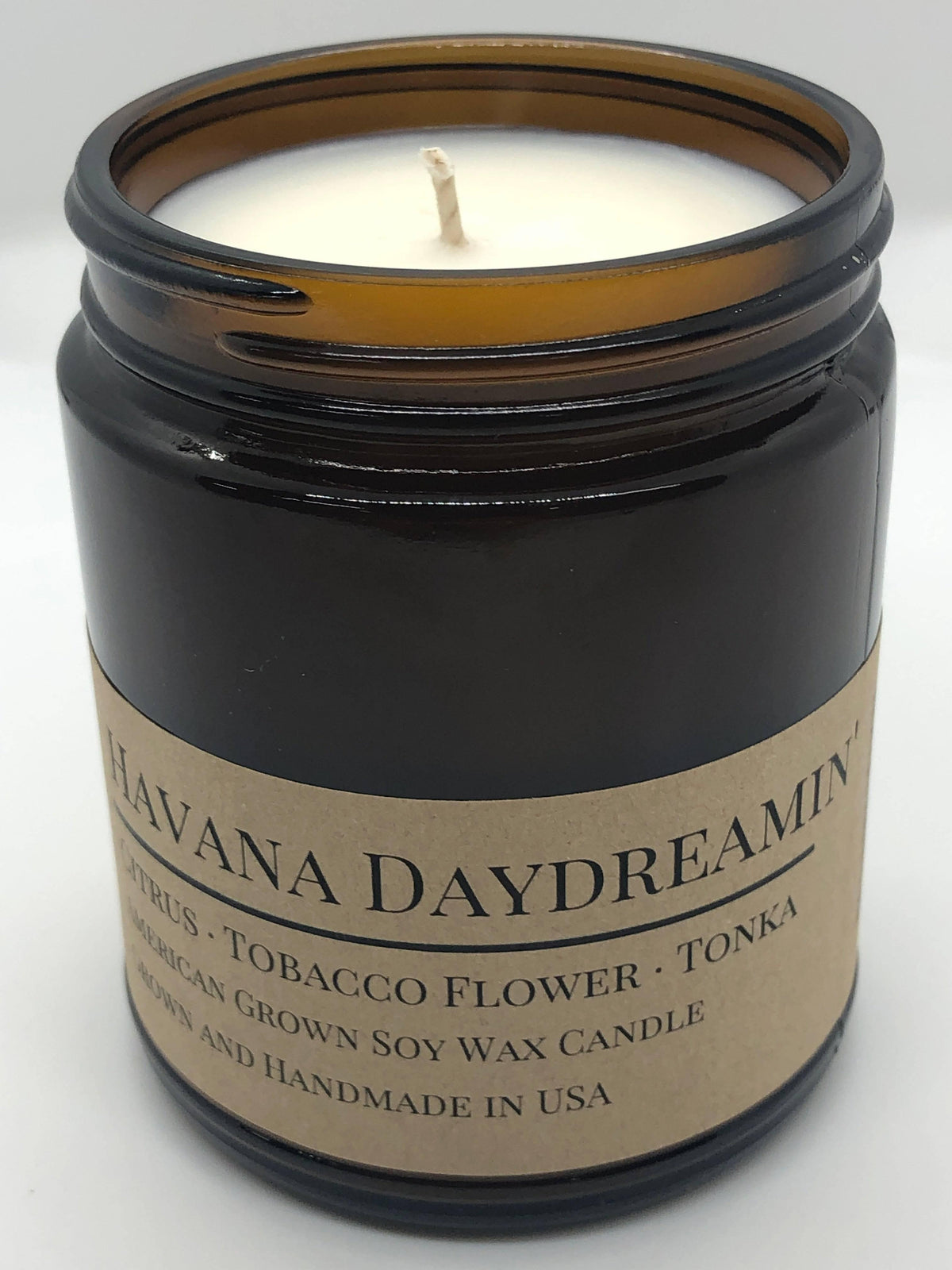 PRAIRIE FIRE Havana Daydreamin' Soy Wax Candle | 9 oz Amber Apothecary Jar