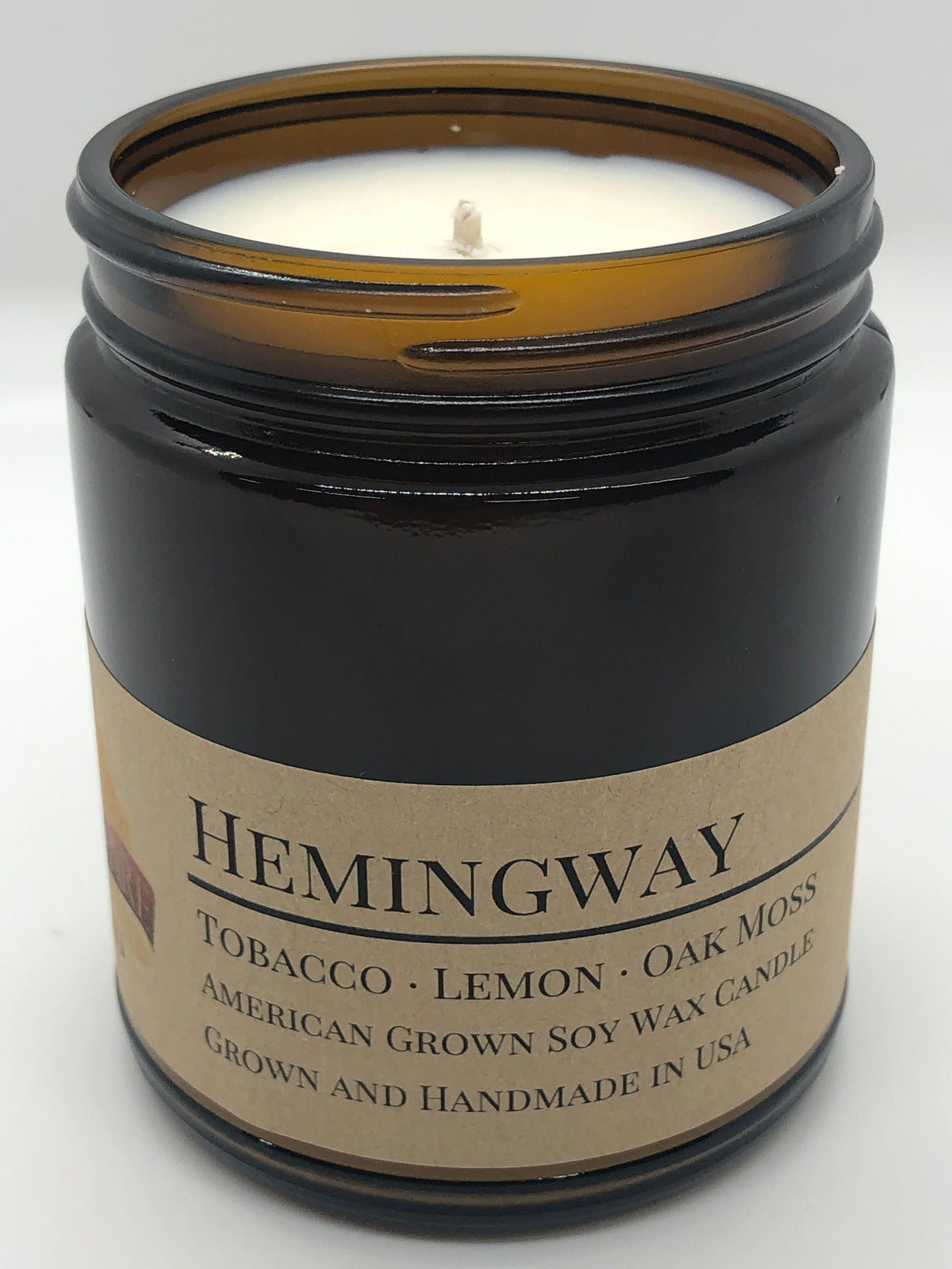 Scented Soy Wax Candle (8.0 oz) 50-60 Hour Burn Time, Cotton Wick, Amber Glass Jar, Grown and Made in USA -
