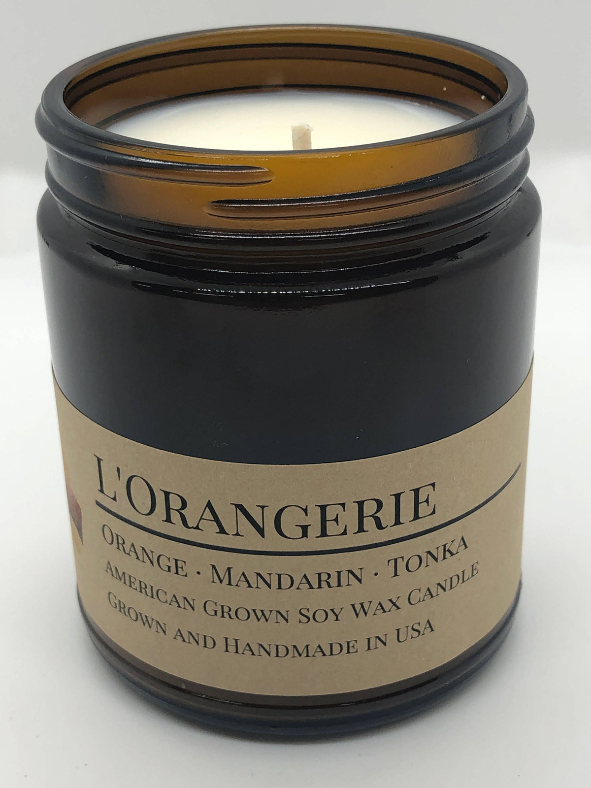 PRAIRIE FIRE L'Orangerie Soy Wax Candle | 9 oz Amber Apothecary Jar