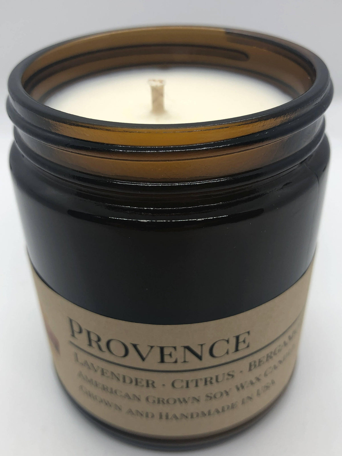 PRAIRIE FIRE Provence (Lavender) Soy Wax Candle | 9 oz Amber Apothecary Jar