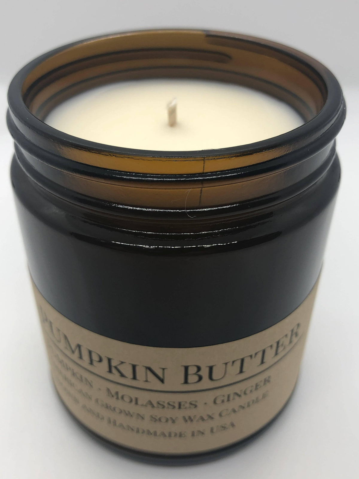 PRAIRIE FIRE Pumpkin Butter Soy Wax Candle | 9 oz Amber Apothecary Jar