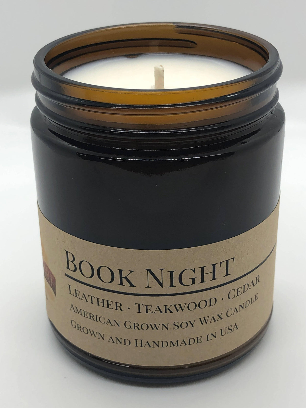 PRAIRIE FIRE Book Night Soy Wax Candle | 9 oz Amber Apothecary Jar