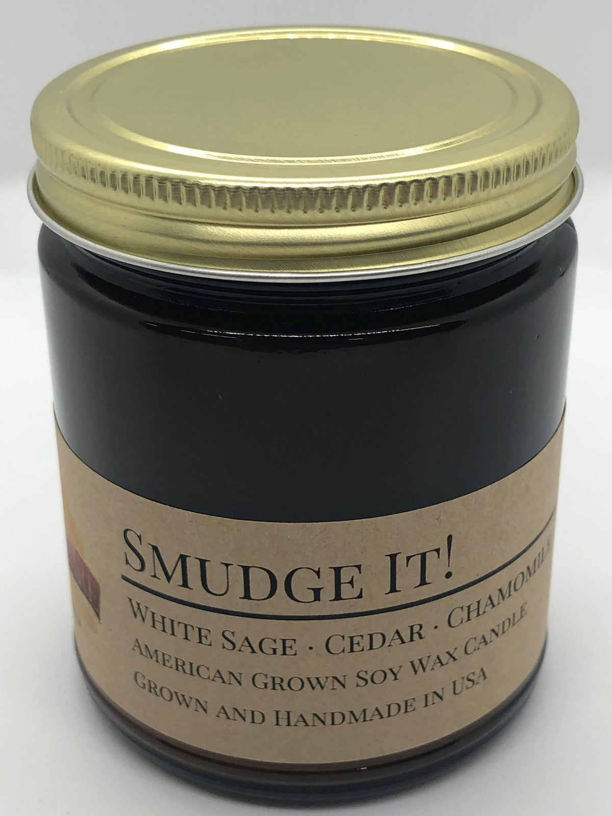 PRAIRIE FIRE Smudge It! Soy Wax Candle | 9 oz Amber Apothecary Jar