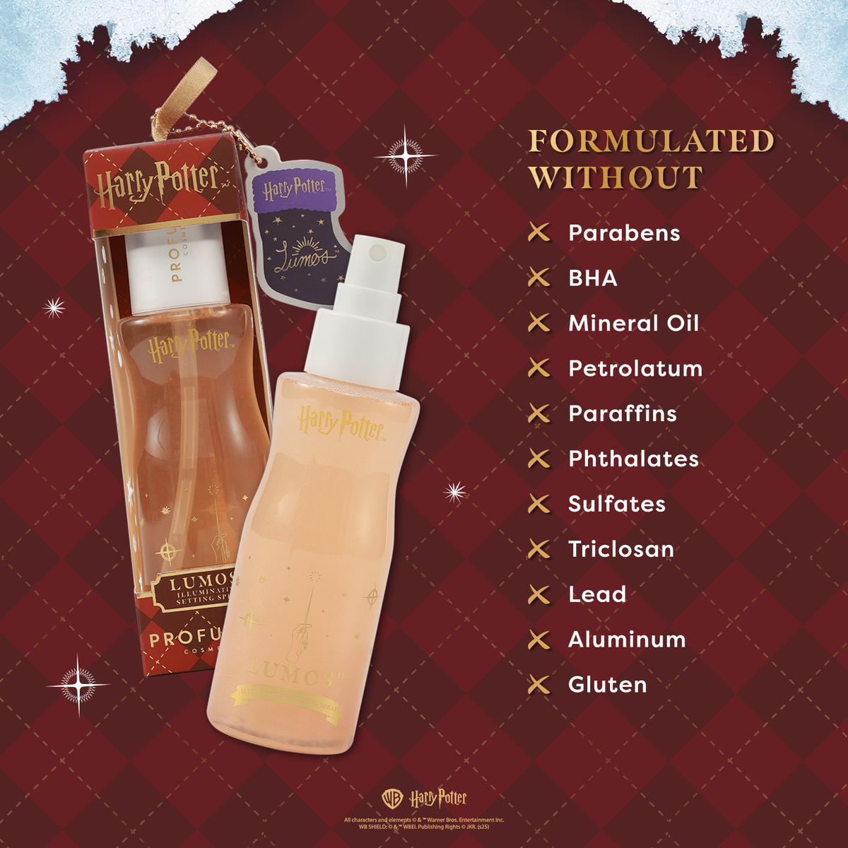 PROFUSION Harry Potter Holiday | Lumos™ Illuminating Setting Spray